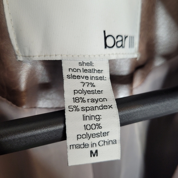 Bar III Rose Gold Quilted Moto Jacket - Picture 14 of 16